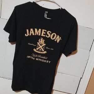 Next Level Apparel Black and Gold Graphic Tee